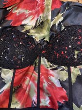 Sherri Hill Black Sequinned Sweetheart Neckline Black Floral Prom Minidress 12