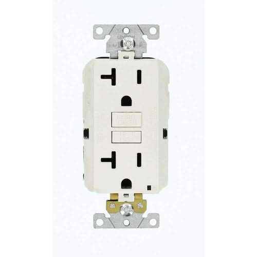 Leviton 20 Amp LevLok Modular Wiring Device SmartlockPro Grade GFCI Outlet,White