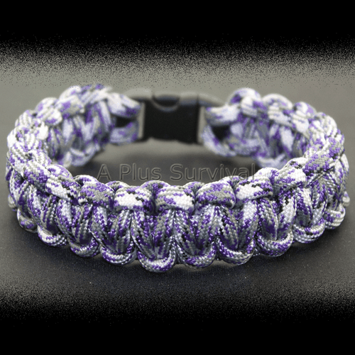 Viola Mimetico - Bracciale Sopravvivenza Corda Emergenza Paracord - Made in USA - Foto 1 di 2