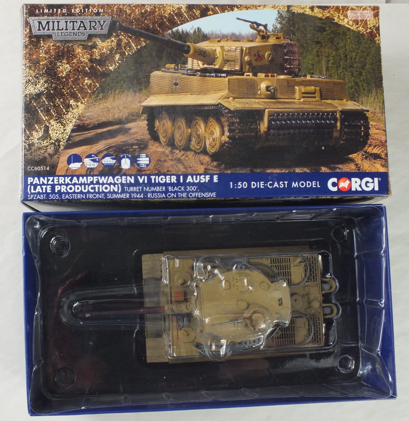 Corgi 1:50 Panzerkampfwagen VI Tiger I Ausf E 'Black 300' CC60514 *MiB*