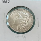 1887-P Morgan Silver Dollar Historic Coin LOOK! 90% Silver! Almost AU Nice Coin!