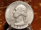 1942 P Washington Silver Quarter EF