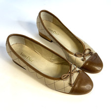 Van Dal Womens Shoes Ballet Beige Brown Low Heel Leather 41 UK 7