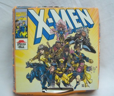 Vintage 1994 Marvel Comics X-MEN Personal Pizza Hut Box Pop Art