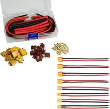 5.9" XT30 Plug XT60 XT 60 Plug Male Female Connector Adapter with 14AWG Cable T
