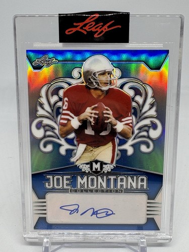 2020 Leaf Collection Joe Montana rifrattore blu automatico incassato /25 (E524) - Foto 2 di 4
