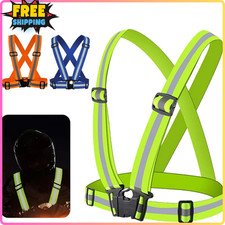 Reflective Vest Adjustable Safety Belt Stripe Strap Night Running Jogging Biking