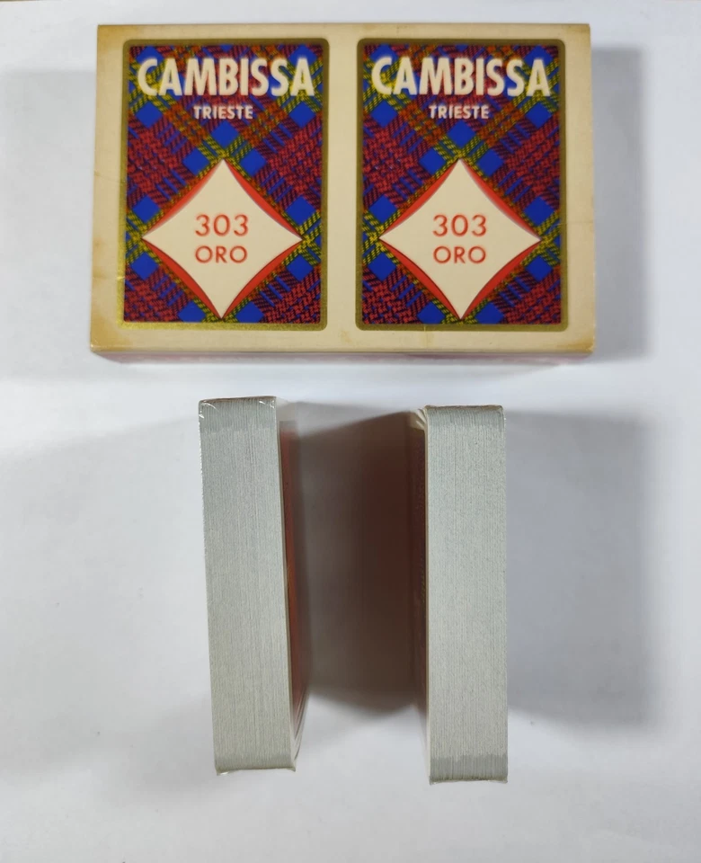 CARTE  RAMINO Cambissa 303 Oro  IN TRIPLEX , Anni '70, Rarissime, NUOVE!! - Immagine 3 di 4