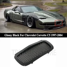 For Corvette C5 1997-2004 Glossy Black Front Bumper Grille License Plate Covers