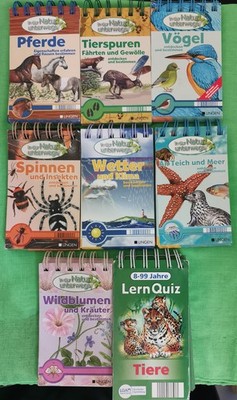 Acht verschiedene Lern Quiz für Kinder mit den Themen- Pflanzen, Tiere, Wetter