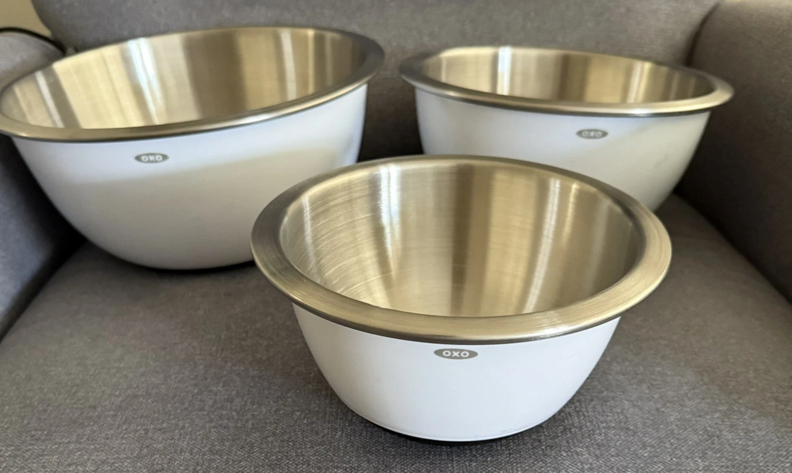 OXO 3-Piece Stainless-Steel Mixing Bowl Set