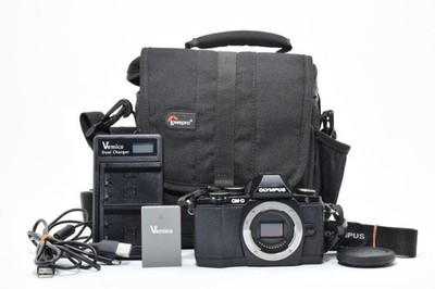 Olympus OM-D E-M10 Spiegellose Kamera Body Schwarz 16MP MFT WLAN TruePic...