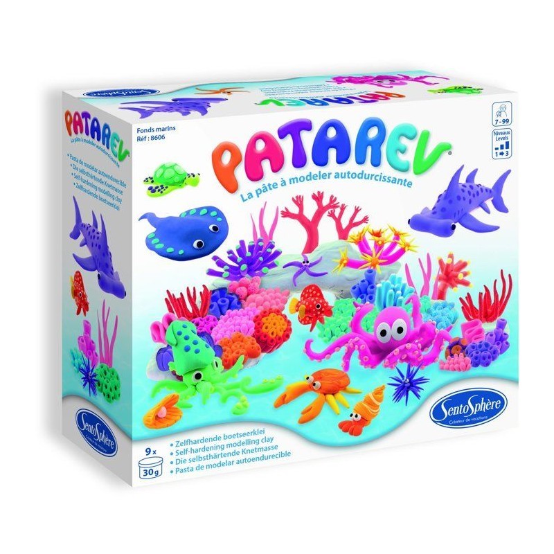 Pâte à modeler autodurcissante Sentosphere Patarev Fonds Marins pour enfants dès 5 ans