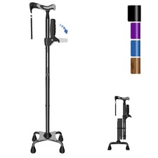 KingPavonini Walking Cane for Women/Men with Second Handle, Foldable 