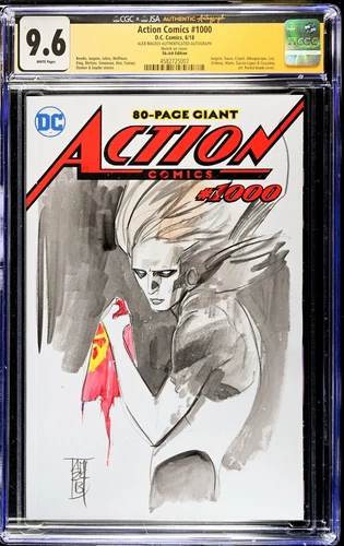 ACTION COMICS signed ORIGINAL ALEX MALEEV Art CGC JSA 9.6 Silver Banshee