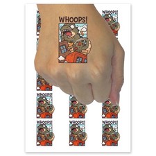 Whoops Giant Monster Accidentally Destroying Buildings Temporary Tattoo Body Art