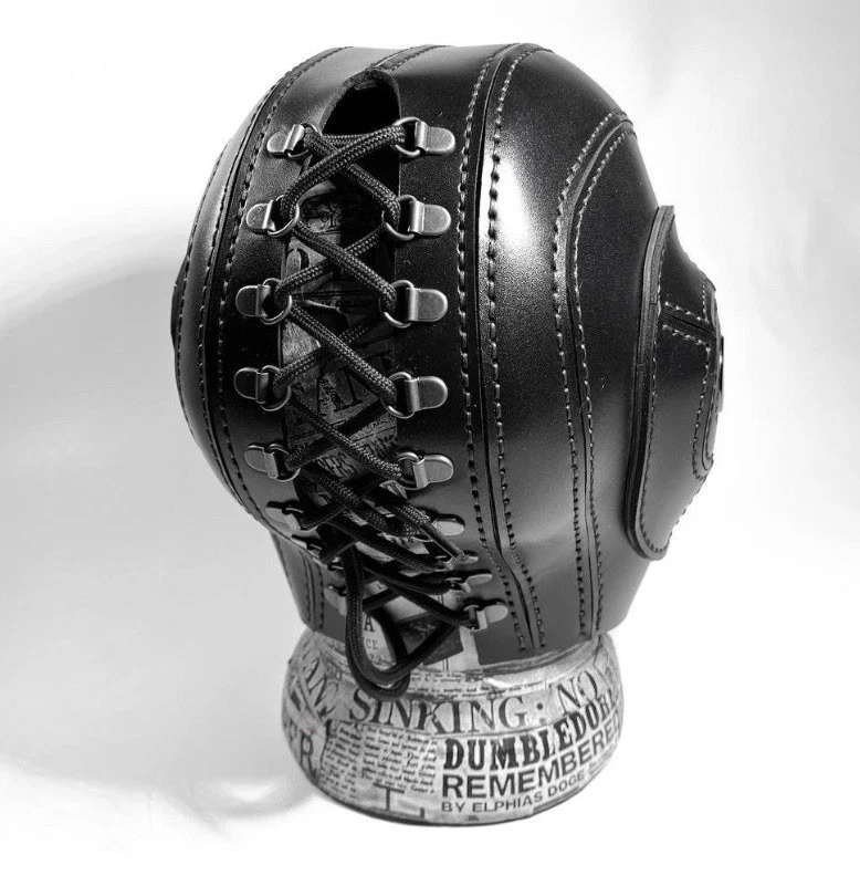 Leather Mask , Steampunk Mask, Dieselpunk Hood , Adult Handmade Mask - Image 3 of 4