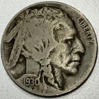 1930-S Buffalo Nickel 5C 5 Cents San Francisco Mint F/VF Fine - Very Fine ST286