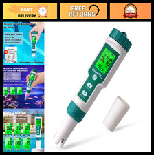 5-in-1 Digital pH Salt Tester for Saltwater Pools, Hot Tubs, Hydroponics - TDS