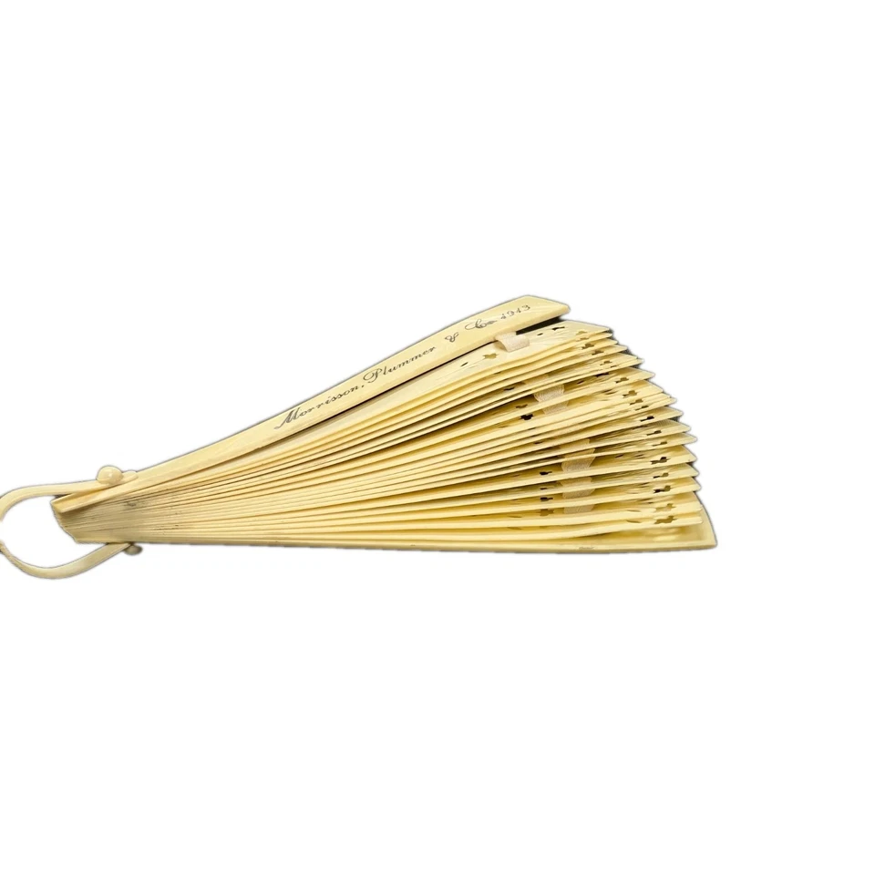 Антикварный целлулоидный рекламный вентилятор Morrisson Plummer - Изображение 2 из 4