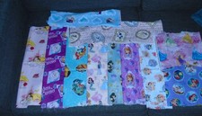 Disney Princesses Quilt Fabric Lot of 11 remnants, random sizes, 100 cotton