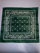 Green Color BANDANA PAISLEY NECK HEAD SCARF 100% COTTON UNISEX