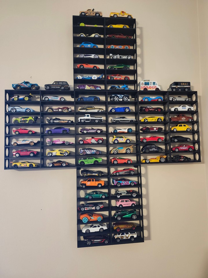 Wall Mounted Car Rack , Toy Car Display Case , Hot Wheels Car Storage