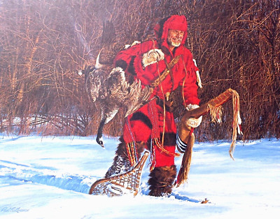 Paul Calle '' Snow Hunter '' # 18 / 950 MINT W/COA $1000 VALUE Very Rare 1986