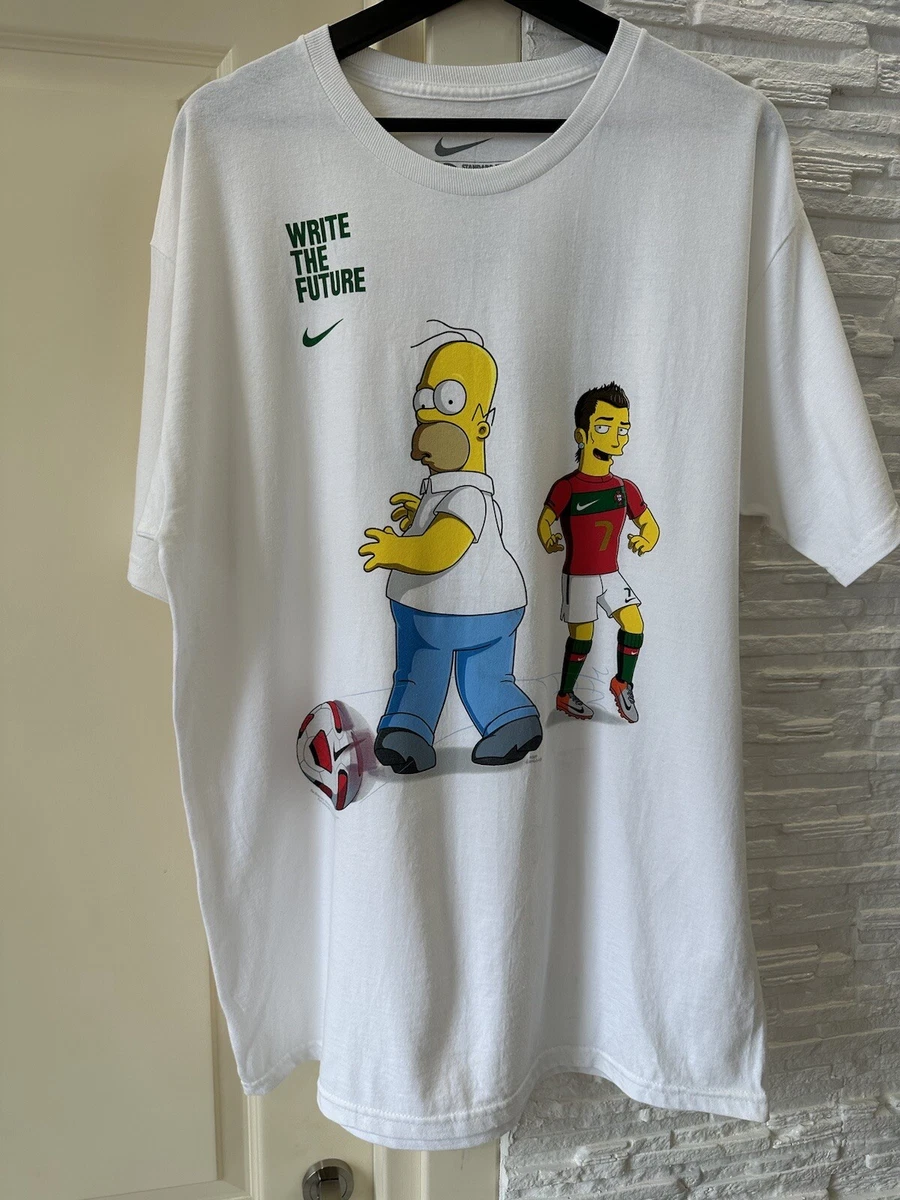 enkel ingenieur Opblazen Nike x Simpsons T Shirt 2010 World Cup HOMER RONALDO L Mens | eBay