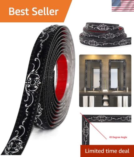 Flexible Molding Trim Wall Trim Self Adhesive, 16.4 Feet Peel and Stick Mirro...