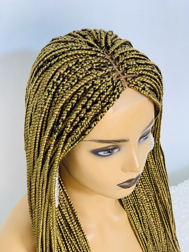 Box Braided Wig For Black Women, Braided, Box Braids, Human Hair, Synthetic - Picture 5 of 10