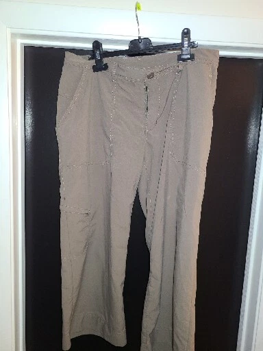 Patagonia Outdoor Hiking Crop Capri Pants Zip-Pocket Gray Women Sz 10 Free Ship