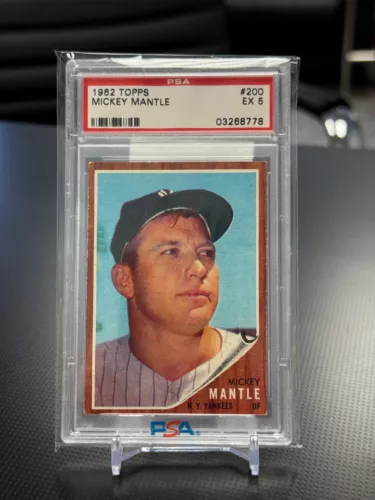 1962 TOPPS MICKEY MANTLE #200 PSA 5 EX YANKEES HOF