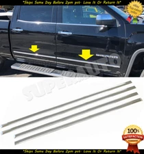 Fits 14-18 Silverado/Sierra Crew Cab Body Side Molding Trim Set 4PCS 1/18"