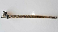 Post Medieval Antique Islamic Ottomans Bronze/Silvered Smoking Pipe