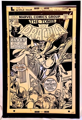 Tomb of Dracula #33 by Gil Kane 11x17 FRAMED Original Art Poster Marvel Comics