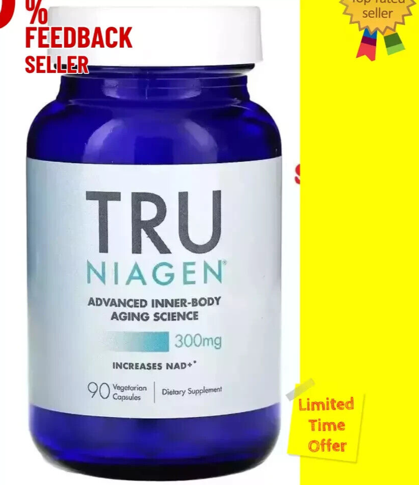 TRU NIAGEN NAD+ Supplement - 300mg NR - Anti-Aging & Cell Regeneration - 90 Ser
