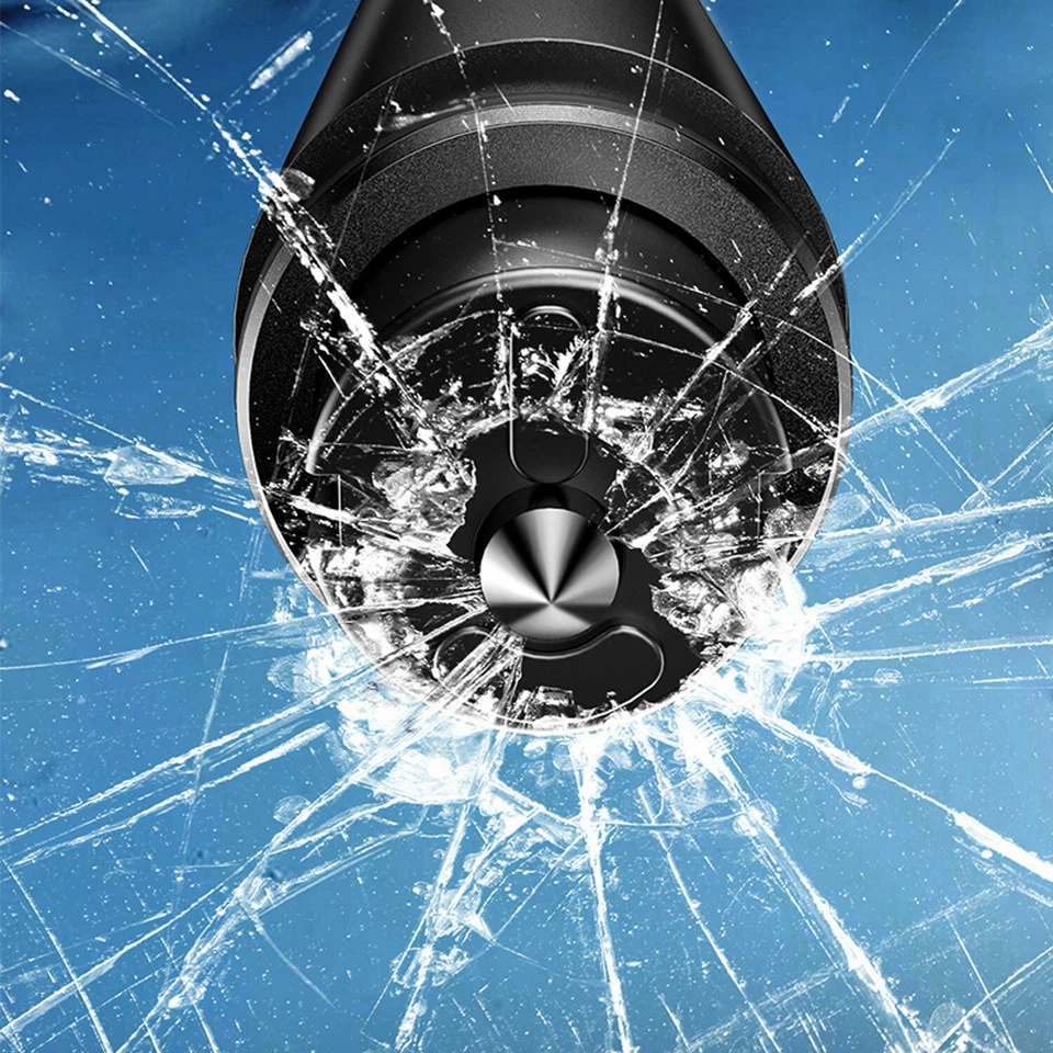 Martillo de seguridad para automóvil ventana rompedor de vidrio cinturón de seguridad escape de emergencia herramienta cortadora Foto 2 de 4