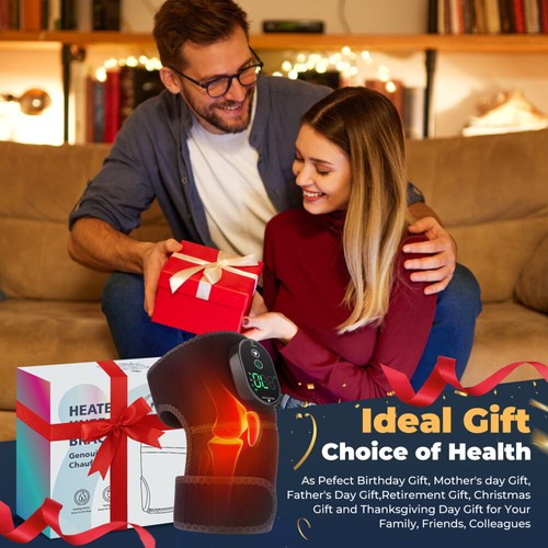 NEW Cordless Heated Knee Massager with Heating USB Charging Knee Brace Wrap - Picture 12 of 15