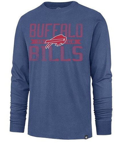 NWT '47 Buffalo Bills Cadet Blue Long Sleeve Shirt - Blue/Red Size Large