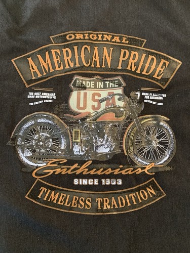 Biker Wear USA Kurzarm Knopfleiste schwarz/weiß Vintage Motorrad Hemd 2XL