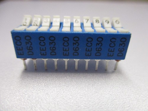 DIP Switch, 10 Position PC Mount DIP Switch (NOS, New Old Stock)(QTY 5 ea)D24 - Picture 5 of 5