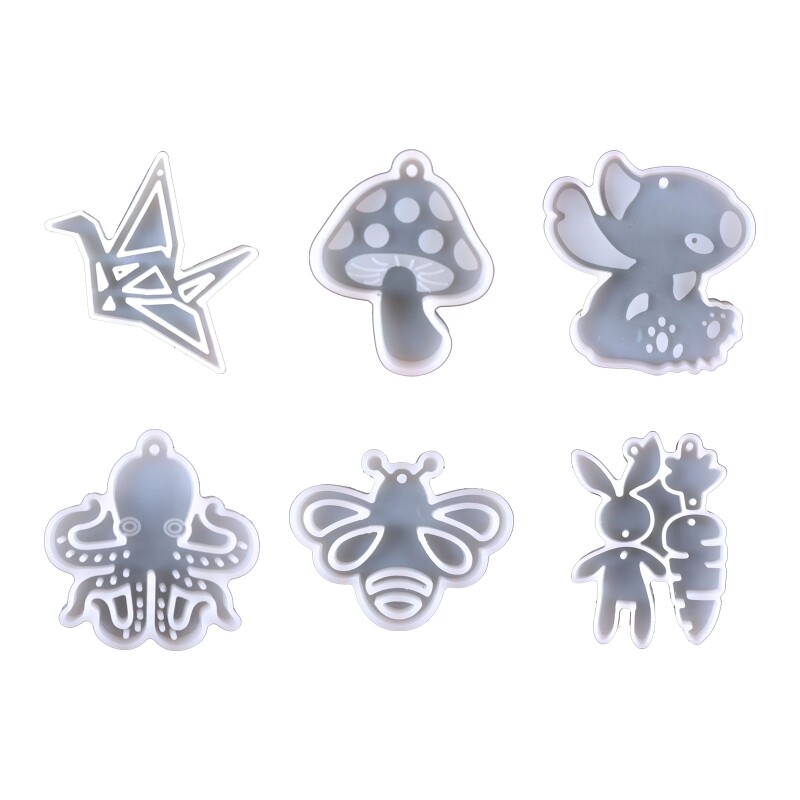 DIY Kids Animal-Shaped Jewelry Pendant Silicone Resin Kit (6 Styles)