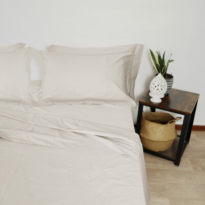 Seralino Set di biancheria da letto 200 x 200 + 80 x 80 cm, bianco