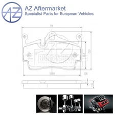 Fits Porsche Boxster 2004- Cayman 2006- 718 Boxster 2016- AZ Rear Brake Pads Set
