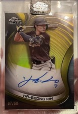 HA SEONG KIM 2022 Topps Chrome Black Auto Gold Refractor #7/50 Jersey Number