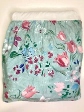 Wamsutta Supercare Easy Care Green Floral Bed Skirt - King Size 100% Cotton