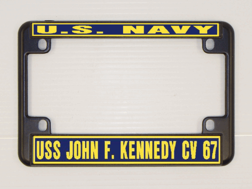 USS JOHN F KENNEDY CV 67 License Plate Frame U S Navy USN Car-Truck-Motorcycle - Picture 11 of 11