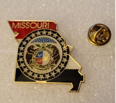 MISSOURI State Flag Map lapel pin (MAP SHAPED) | eBay