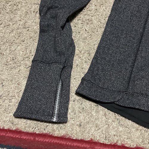 Lululemon rotondo manica lunga spina di pesce grigio erica nero taglia 6 - Foto 3 di 12